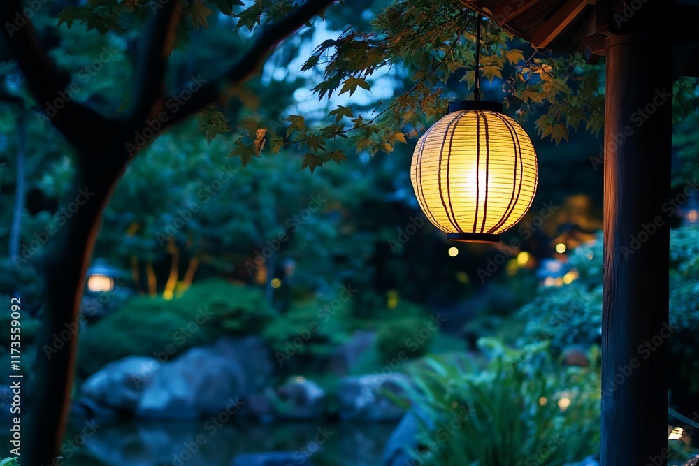A serene image of a glowing lantern in a tranquil Japanese garden, capturing the essence of evening beauty and peaceful ambiance. Perfect for nature-inspired themes. A serene image of a glowing lantern in a tranquil Japanese garden, capturing the essence of evening beauty and peaceful ambiance. Perfect for nature-inspired themes.