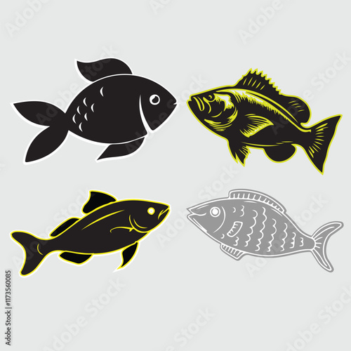 Fishes vector icon design  photo