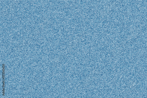 Blue classic jeans denim texture. Realistic vector illustration. Background for copy space for text.
