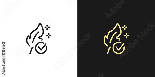 Hypoallergenic icon, sensitive skin type cosmetics vector line label. Cosmetic cream or lotion outline badge.