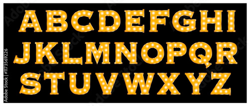 yellow bulb font