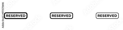 Reserved icon in tree different line stroke sizes.