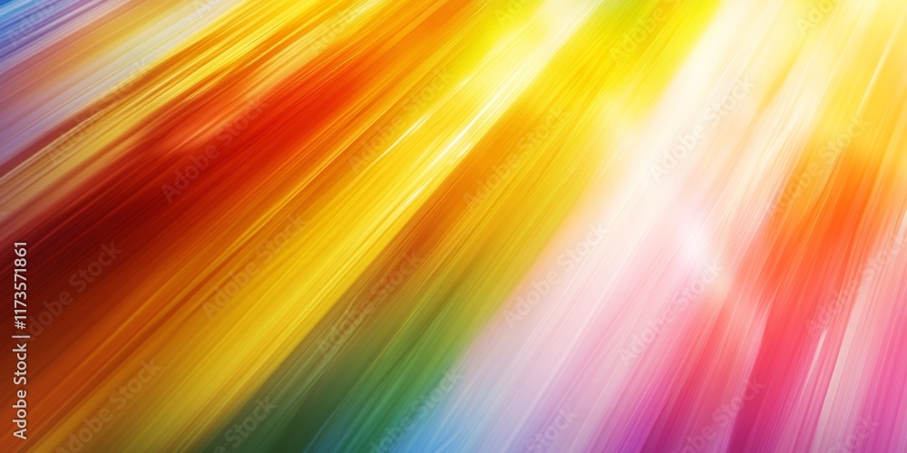 Obraz premium A bright and cheerful background filled with vibrant colors and dynamic light rays. Perfect for artistic projects, websites, or any design needing an uplifting touch.