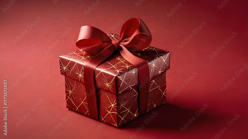 Obraz premium New Year's gifts wrapped in festive paper, surrounded by sparkling decorations, elegantly displayed on a rustic wooden surface