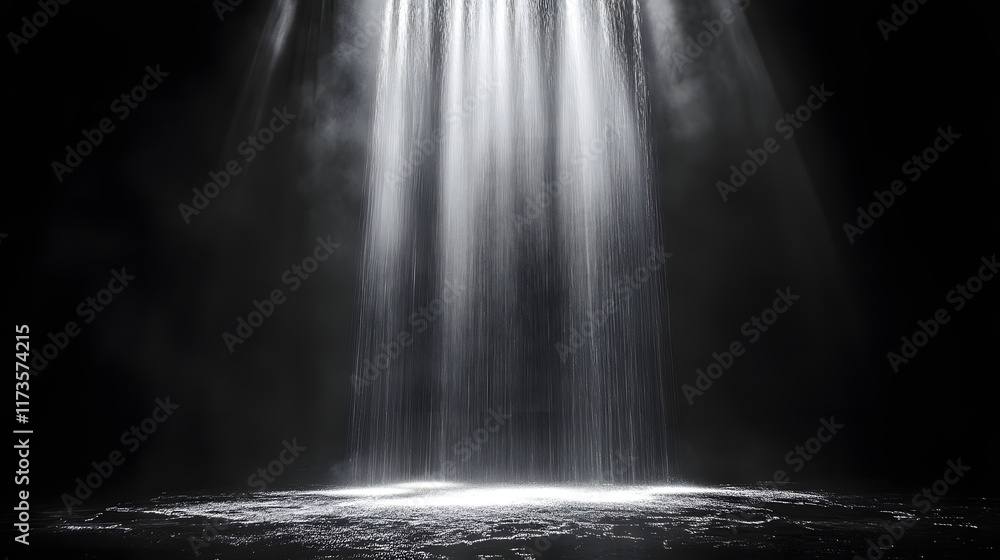 Minimalist Black Studio with a Focused White Light Beam Minimalist Black Studio with a Focused White Light Beam