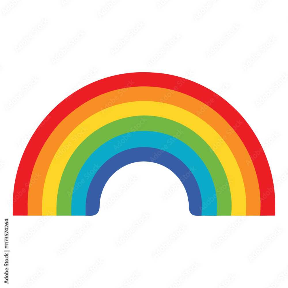 Fototapeta premium Vector illustration of a rainbow on a white background