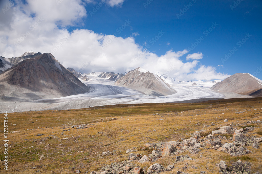 Altai tavan bogd national park landscape, Potanin Glacier, Mongolia
