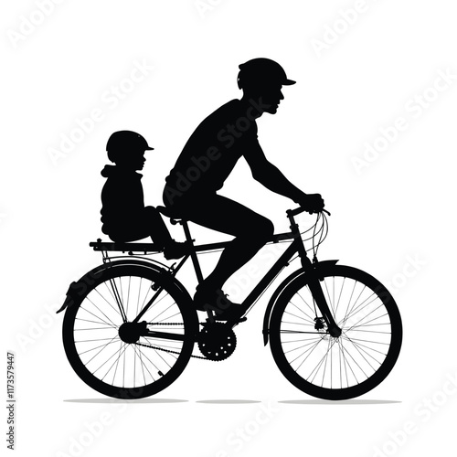 Mountain bike silhouette stock illustration, bike Lover vector graphic design, Cyclist silhouettes vector illustration