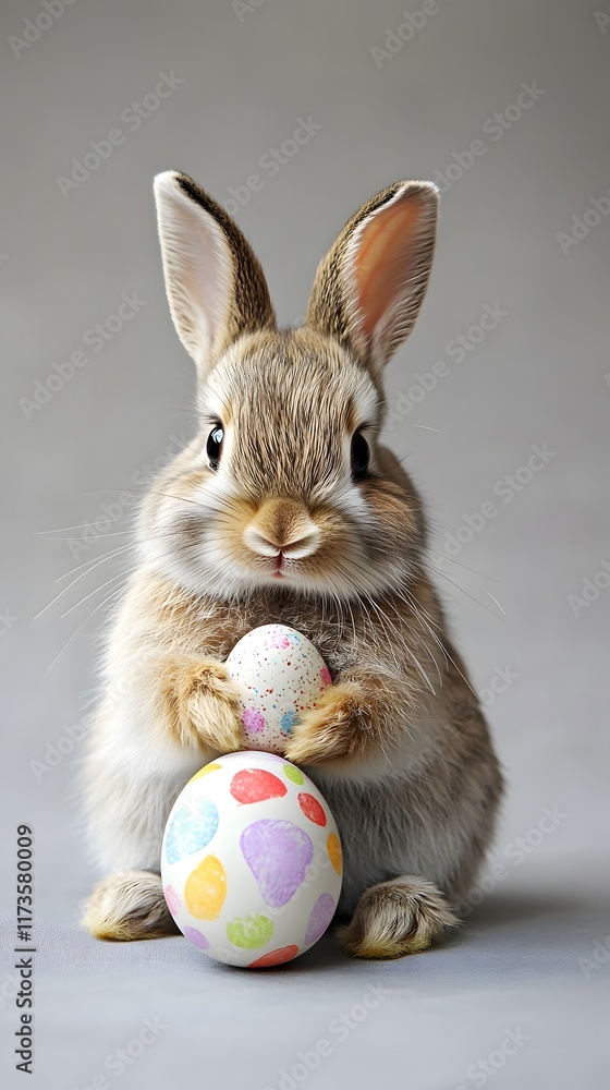Obraz premium rabbit with easter egg