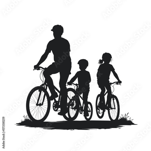 Mountain bike silhouette stock illustration, bike Lover vector graphic design, Cyclist silhouettes vector illustration