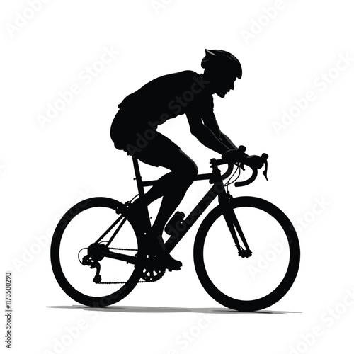 Mountain bike silhouette stock illustration, bike Lover vector graphic design, Cyclist silhouettes vector illustration