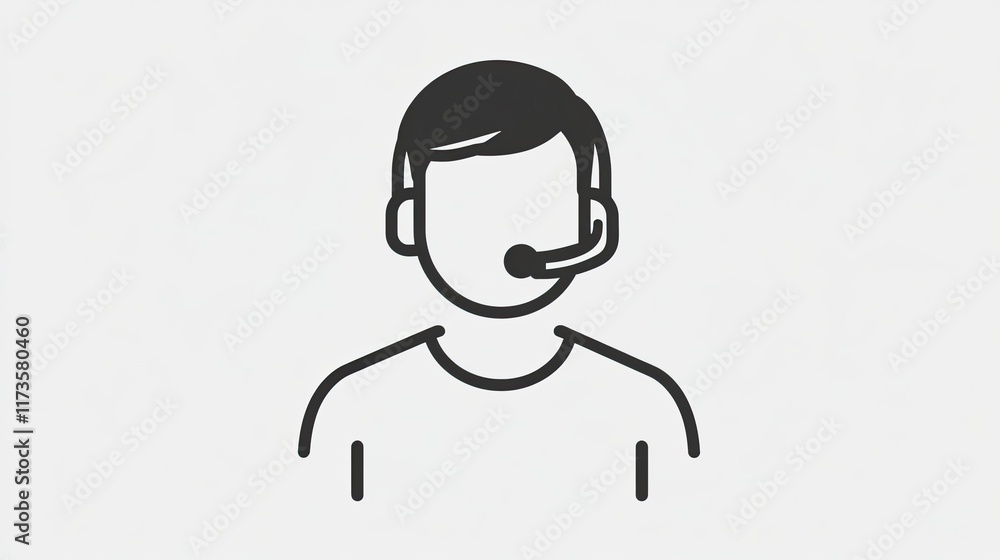 Support icon. Call center vector symbol. Simple outline customer service icons Support icon. Call center vector symbol. Simple outline customer service icons