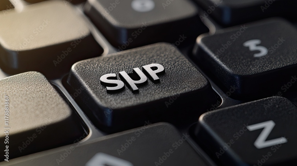 Support text on keyboard button. Online support concept - Support text on keyboard button. Online support concept -