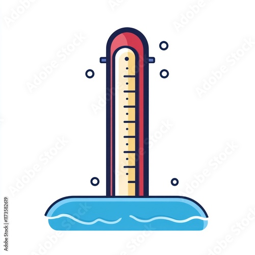 Pool Depth Gauge Shows Water Level Measurement photo