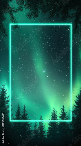 Northern Lights Frame for Social Media Posts