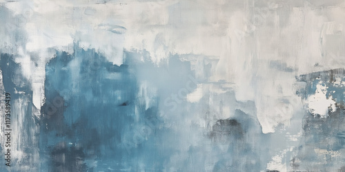 Clean background featuring a faded color wash of light blue and gray. Negative space for a tranquil and modern presentation backdrop
