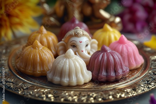 Colorful Modaks for Ganesh Chaturthi photo