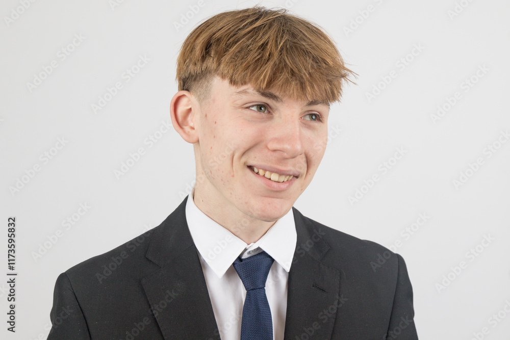 Teenage boy wearing a suit Teenage boy wearing a suit
