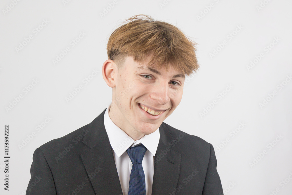 Teenage boy wearing a suit Teenage boy wearing a suit