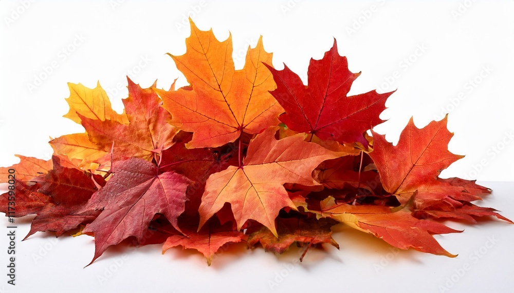 pile of autumn colored leaves isolated on white background a heap of different maple dry leaf red and colorful foliage colors in the fall season pile of autumn colored leaves isolated on white background a heap of different maple dry leaf red and colorful foliage colors in the fall season