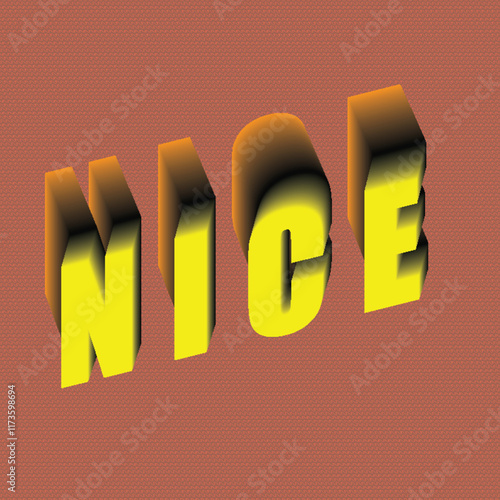 Editable 3d text effect nice vintage