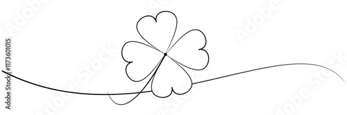 Ilustration clover 4 with a partrick day