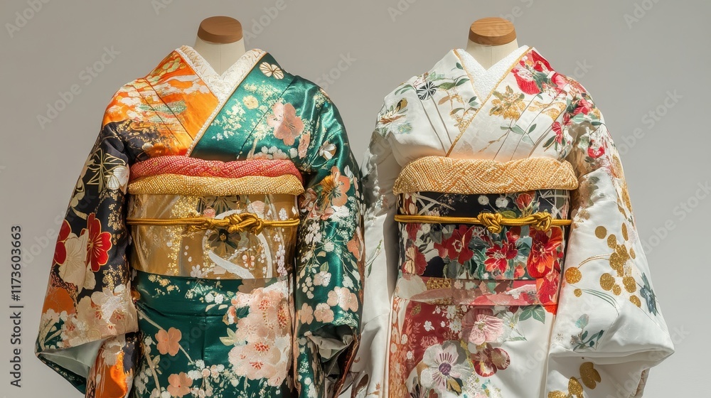 Naklejka premium Traditional Floral Costumes for Festival Celebrations