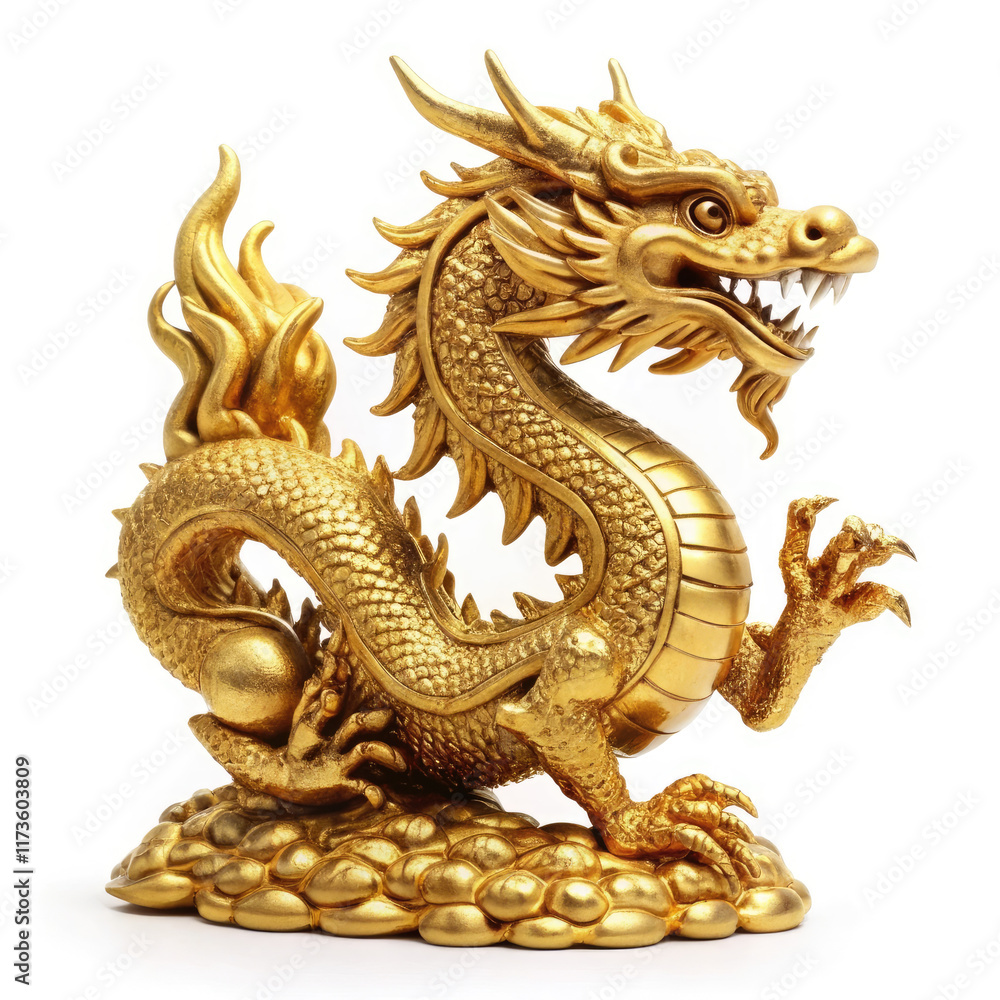 golden dragon statue