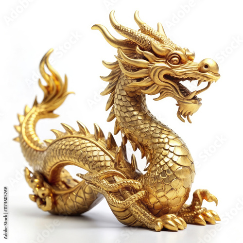 Wallpaper Mural golden dragon statue Torontodigital.ca