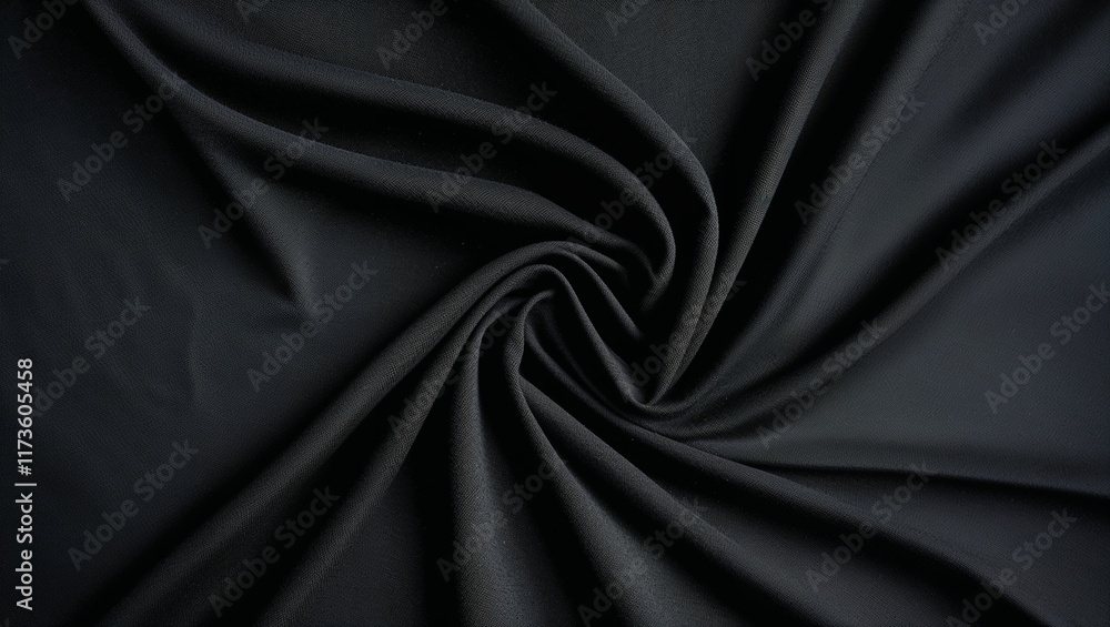 Obraz premium Phoenix 10 Black Abstract Background Featuring the Smooth Texture and Elegant Depth of Black Fabric Design