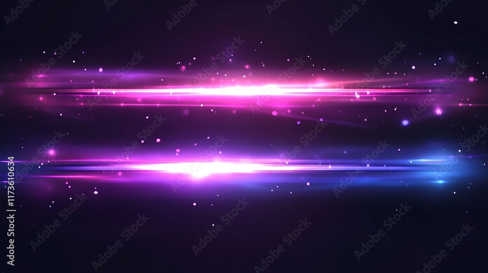 Obraz premium Abstract Purple and Blue Light Streaks Background