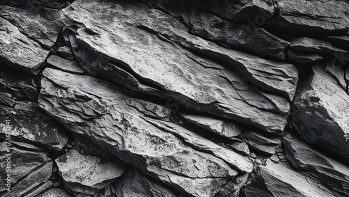 Phoenix 10 Black and White Rock Texture Stone Background with a Rugged, Natural Feel for Bold Designs