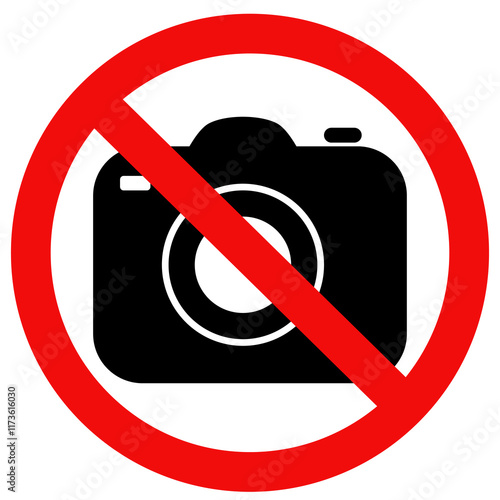 No camera, no photography sign,no photo vector illustration
