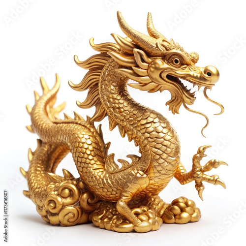 Wallpaper Mural golden dragon statue Torontodigital.ca