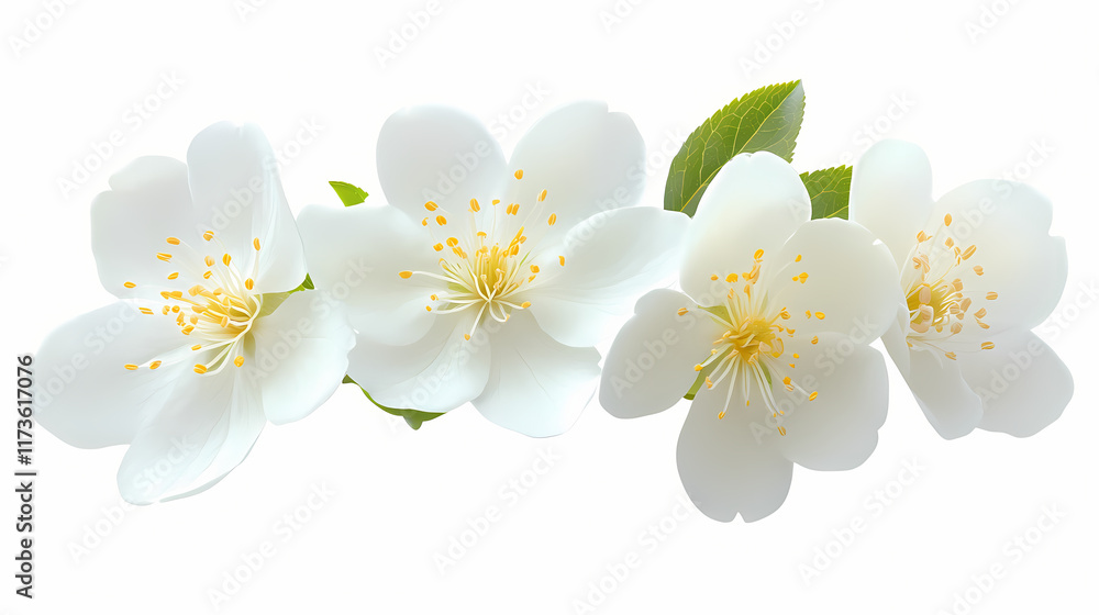 Blossom isolated on white, transparent background, png file. Blossom. Illustration