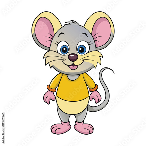 Cute mouse animal cartoon vector illustration