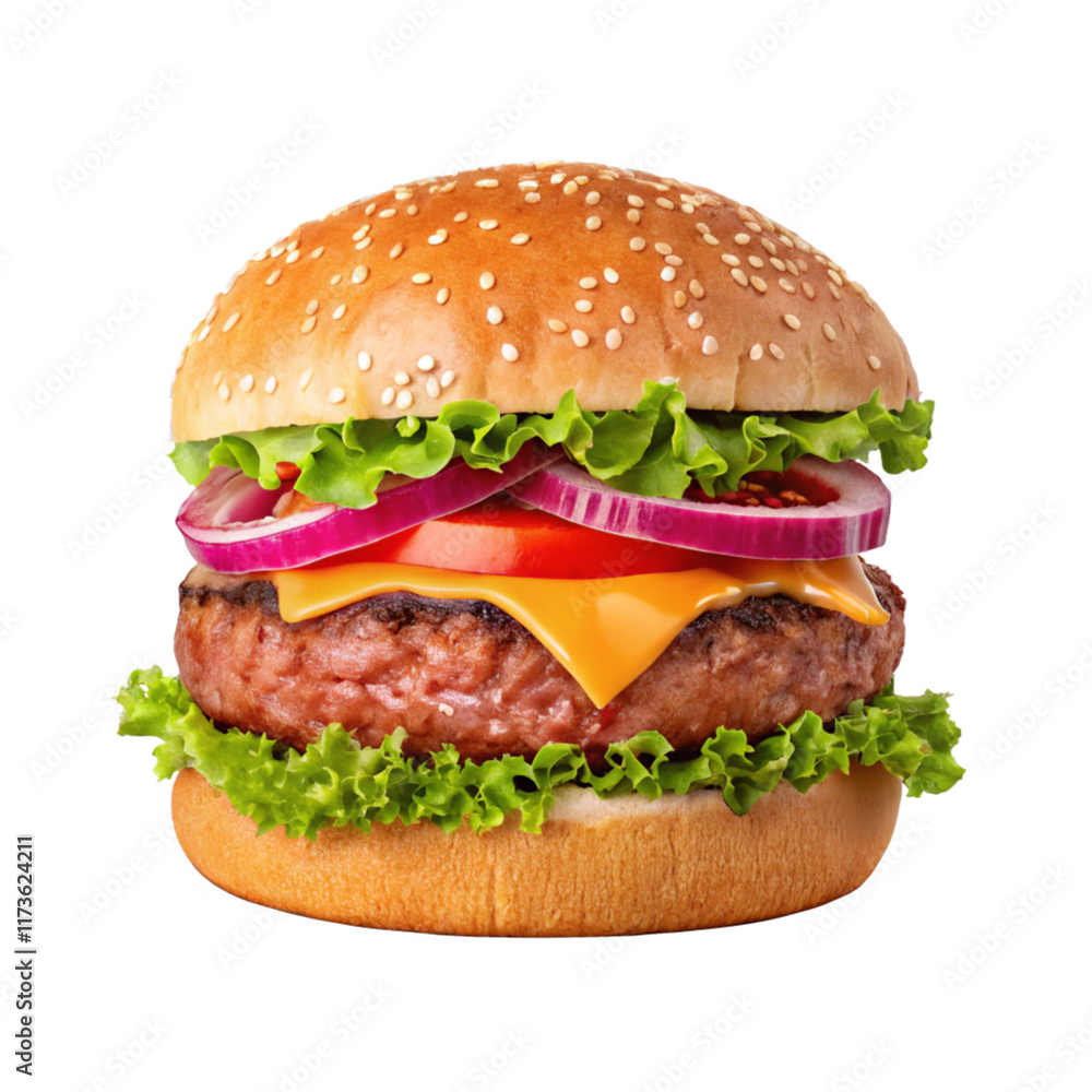 hamburger isolated on white hamburger isolated on white