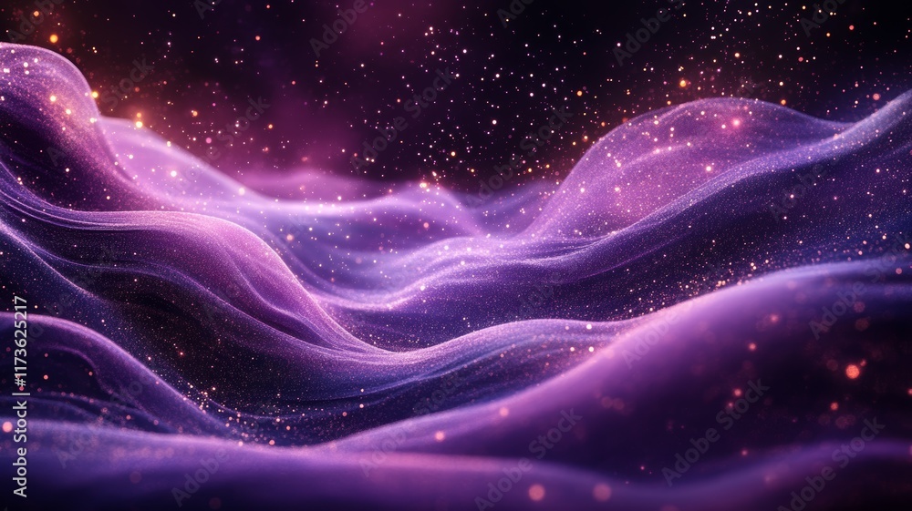 Abstract Purple and Pink Glittering Waves Background Abstract Purple and Pink Glittering Waves Background