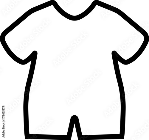 Baby clothes line icon. Bodysuit, coverall, buster suit, newborn nest, vector signs for apps or website children fashion Kids Clothing and dress, isolated on transparent background