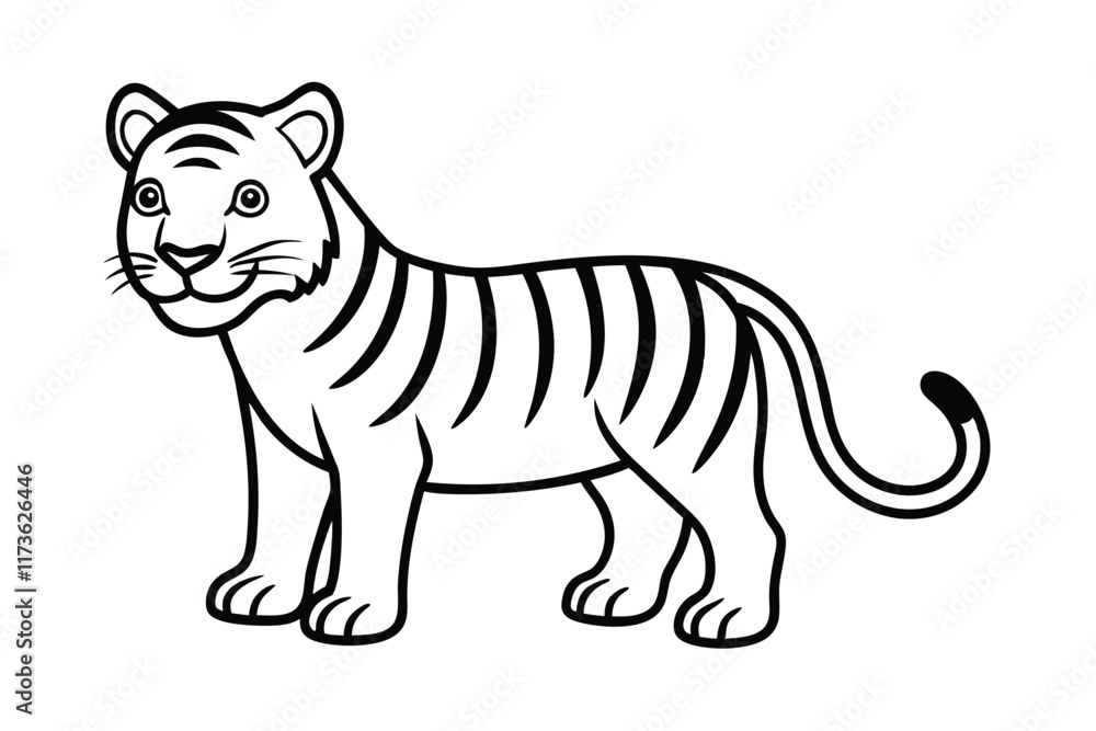 Fototapeta premium cute-liger-cartoon