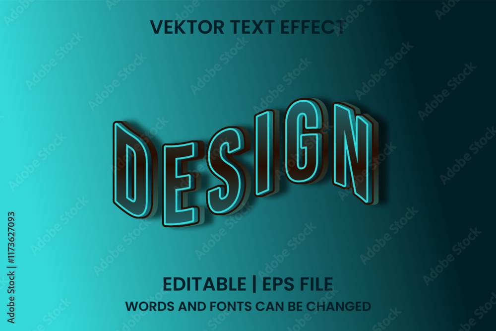 Editable design effect text
Editable design effect text