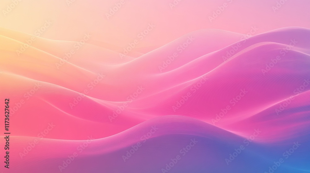 Fototapeta premium Abstract Pink and Blue Wave Background Design