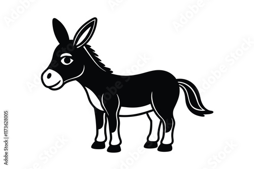 donkey-cartoon-coloring-page-illustration