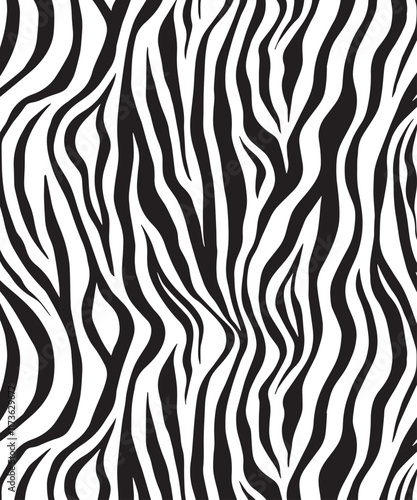 Zebra skin background vector. Animal fur, vector background for Fabric design, wrapping paper, textile, and wallpaper
