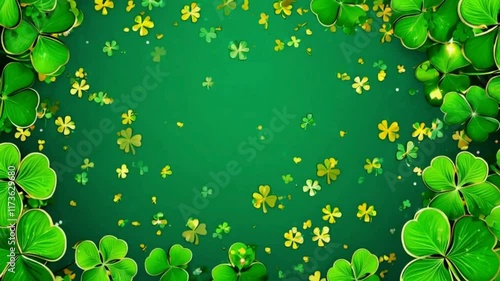 st patrick day leaf background