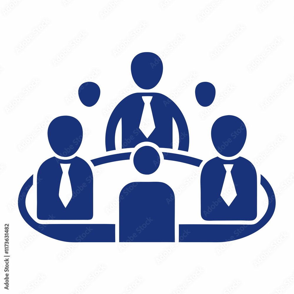 Business Meeting Icon Vector Silhouette Business Meeting Icon Vector Silhouette