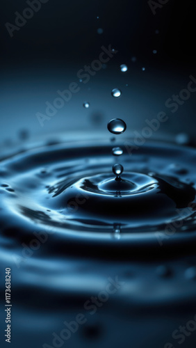 Undetectable AI creates ripples on water surface, with droplets creating a pattern. photo