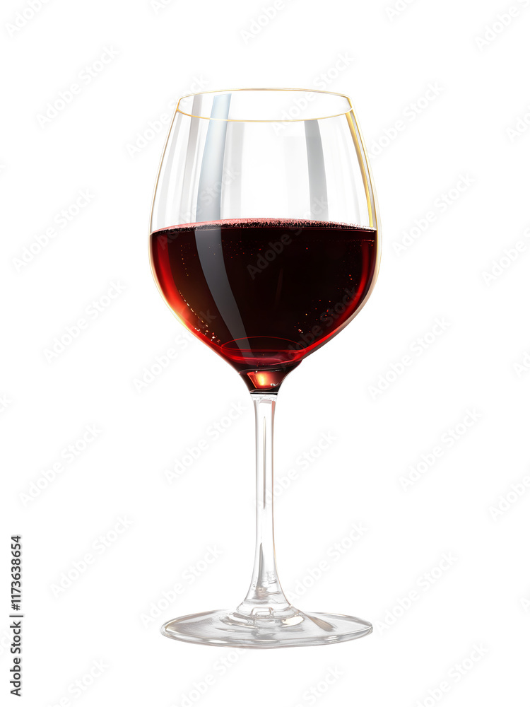 Single glass of red wine in a red wineglass Single glass of red wine in a red wineglass