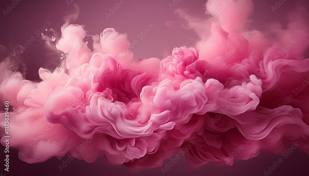 Fototapeta premium pink smoke cloud isolated generative ai