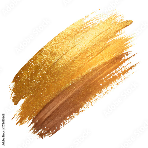 Gold brush strokes for text PNG photo